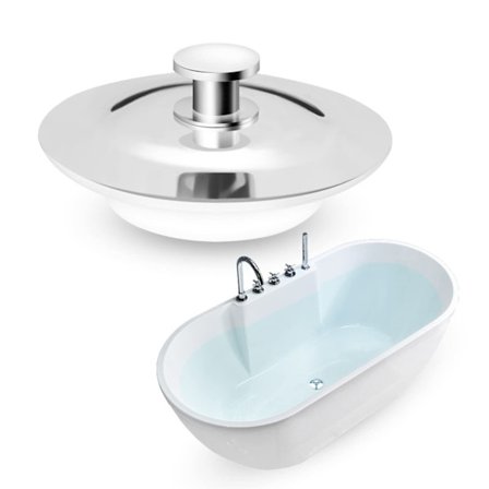 Afløbsstop til vask, universel afløbspropper til husholdningsvaske, forseglet med gummiring, anti-lugt, til badeværelse og køkkenvask (40-45 mm hul, 1