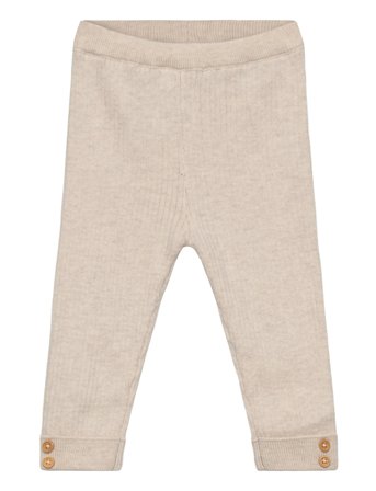 Ribbed Knitted Leggings Beige Mango