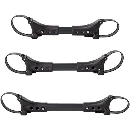 3-delt sett med koblingsledd for tvillingvogn, barnevogn med koblingskrok