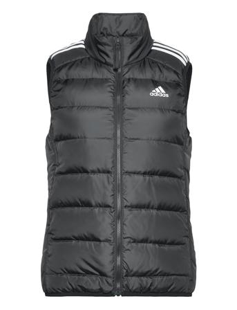 W Ess 3S L D Ve Vests Padded Vests Svart Adidas Sportswear*Betinget Tilbud