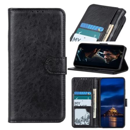 IC Samsung Galaxy S20 FE - Crazy Horse Lommebok - Svart Svart Svart