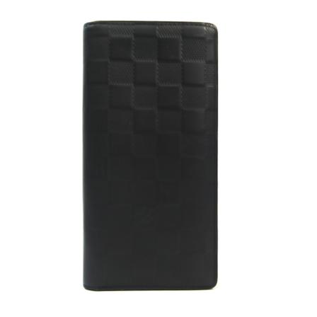 Louis Vuitton Vintage, Pre-owned Portefeuille Brazza wallet Zwart, unisex, Maat:ONE Size