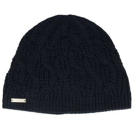 Seeberger - Noir knit Bonnet - Knit Black Beanie @ Hatstore