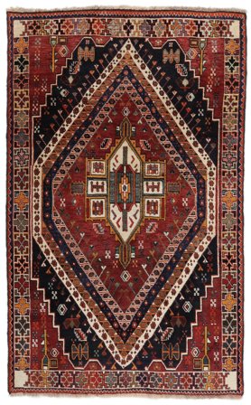 Handgeknoopt Ghashghai Fine Vloerkleed 103X168 Perzisch Wol Zwart/Donkerrood Klein