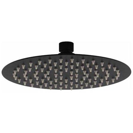 Matt svart runt duschhuvud Matt svart - Ø 200 mm - Matt svart