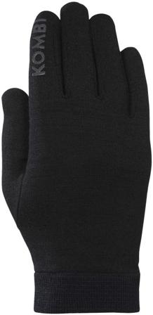 Kombi - Merino Wool Liner merinovillaiset aluskäsineet - Musta - Miesten