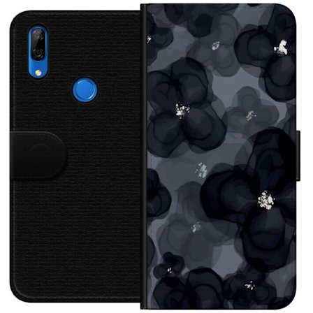 Yhteensopiva Lompakkokotelo Huawei Huawei P Smart Z Abstrakti tummanvärisellä kukkakuviolla, jossa on elegantti ja dramaattinen tunnelma