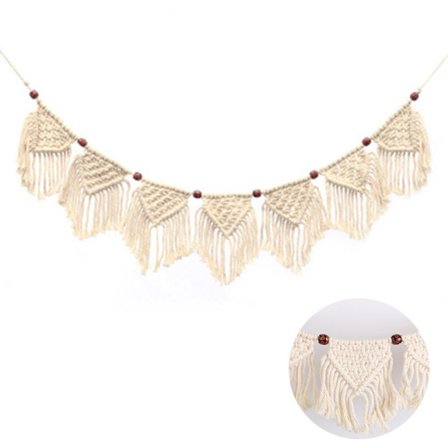 Macrame vävd tofs vävd liten flagga hem väggdekor - chic vägg