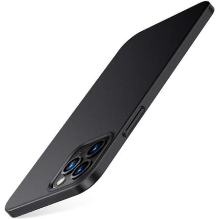 Iphone 14 Pro Max Ultratunn Gummibelagd Mattfärgat Skal Basic V2 Svart