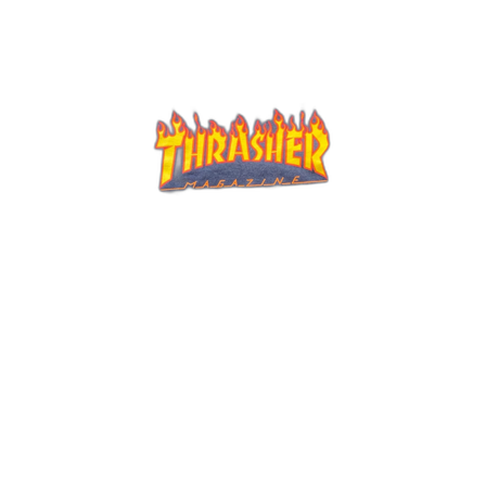 Thrasher magazine t-shirt med eldflammor