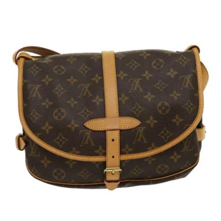 Louis Vuitton Vintage, Pre-owned Saumur 30 Monogram Messenger Bag Bruin, Dames, Maat:ONE Size