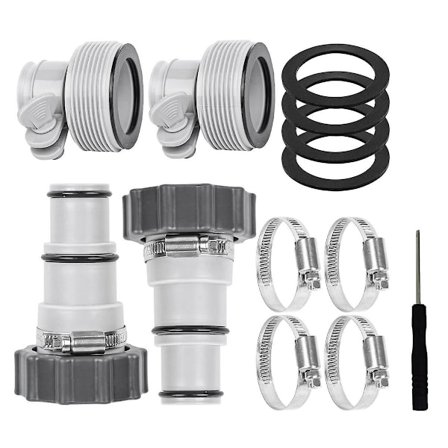 Pool slangadapter med klämma bricka 2 typer konverteringskontakt ersättning pool slangadapter för gängad