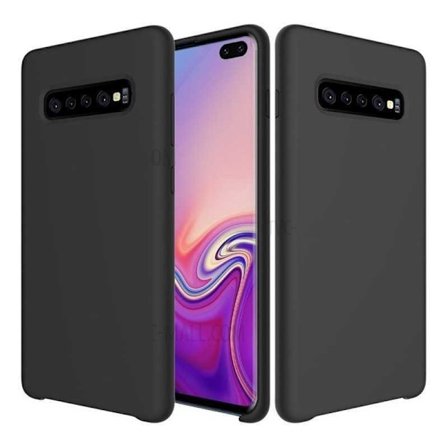 Samsung S10 Gummibelagd Mattsvart Silikon Skal SM-G973F