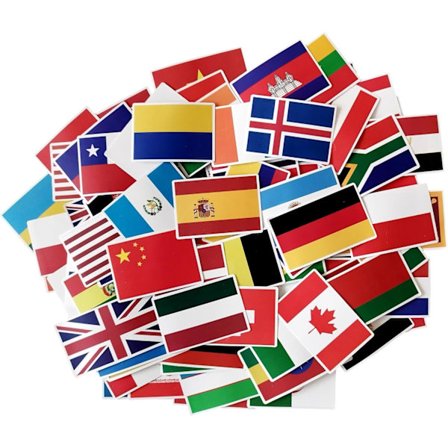 Verdensflagga klistermærker bil klistermærke kuffert flag[GKS]