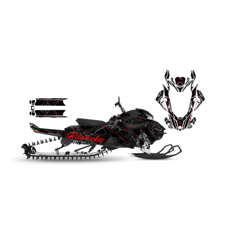 Dekalkit SweTown Marmor-Line-Rød - Lynx Xtrim RE 3500 850 E-Tec 2018-2020