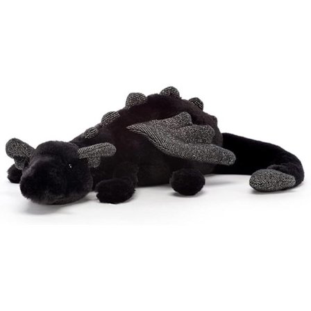 Jellycat Sn drake Pehmolelu, Suuri 48 cm - Myyttinen Pehmolelu - Klassinen Lastenlahja black