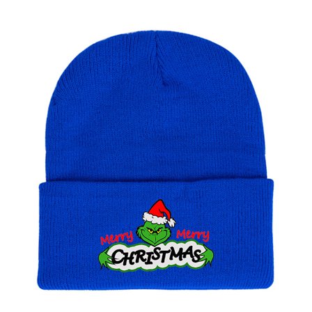 Grøn Grinch Strikhue Grinch Strikhue Efterår Vinter Print Solid Co