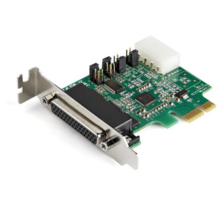 StarTech 4-port PCI Express RS232 Serial Adapter Card, PCIe RS232 Serial Host Controller Card, PCIe to Serial DB9, 16950 UART, Low Profile Desktop