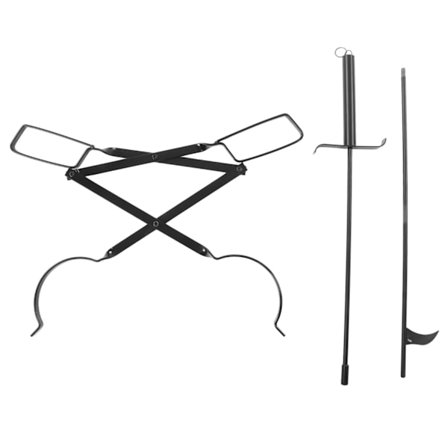 Bärbar Eldstadspoker och Tänger för Inomhus- och Utomhuslägereldsanvändning