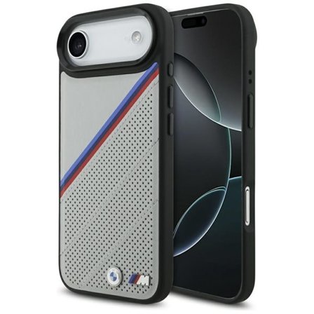 BMW M Tricolor Metal Logo MagSafe -kotelo 17 Air -harmaalle iPhone 17 Airille - harmaa