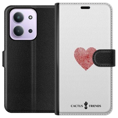 Kompatibelt Lommeboketui til Xiaomi Xiaomi Redmi 15C Cactus and Friends - Fingerprint Love