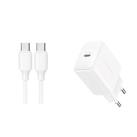 Joyroom Snabbladdare 20W USB-C Med USB-C 1m Kabel - Vit