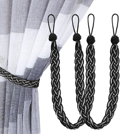 Håndflettet gardinbinding, spenneholdback gardin T