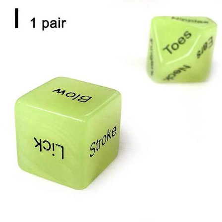 Date Night Tärningar, Roligt Tärningsspel för Par, Portabelt Lysande Tärningskit för Par