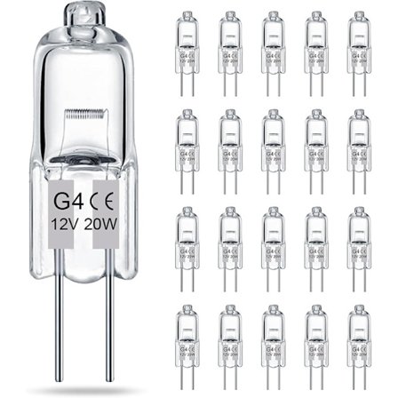 G4 Halogenlampor 20W 12V - Varmvitt - 20-pack 20W 20pcs