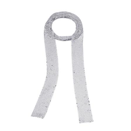 Sjalhalsband Enkel Mode Sexig Lång Aluminium Metall Personlighet Kreativ Gåva Sjalhalsband För Kvinna (silver)