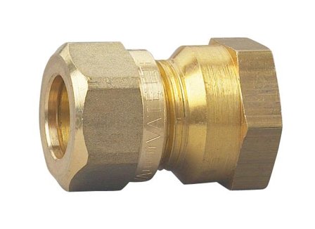 Vatette FG0331135 Klämringskoppling rak, inv gänga 22 mm x G15, Installation