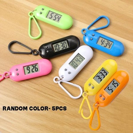 Nyckelring Fickur Portabel Student Ungdomar Elektronisk Klocka Nyckelring Ryggsäck Nyckel Display LED Digital Ungdomar Klocka Testklockor Liten Han