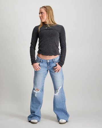 Gina Tricot Young 14+ 14+ for real low loose jeans Blå Jeans Tjej - Kids Brand Store