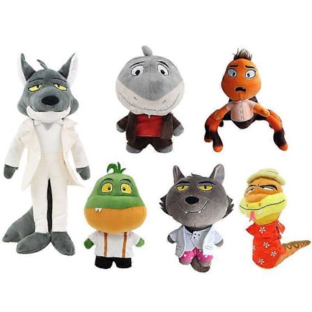 The Bad Guys Filmen Söt Varg Haj Spindel Orm Plyschleksak