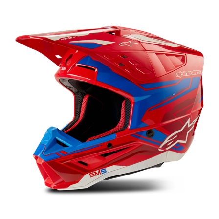 Alpinestars SM5 Action 2 MX Helmet Red/Blue M