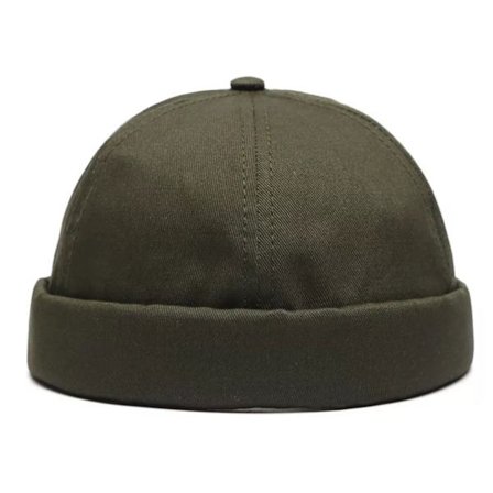 Miki Hat Cap Rolled Screen Cap Beanie Docker Sotmössa - Green