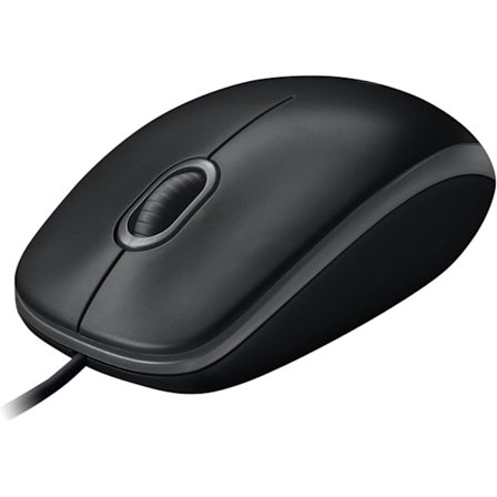 Logitech M100 Trådløs USB-mus, 3 knapper, 1000 DPI optisk sporing, ambidekster, kompatibel med PC, Mac, bærbar PC