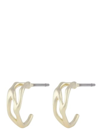 Wave Small Pattern Ear Gold SNÖ Of Sweden