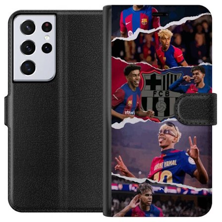 Kompatibelt Plånboksfodral till Samsung Samsung Galaxy S21 Ultra 5G Yamal Fotboll Spelare Barcelona