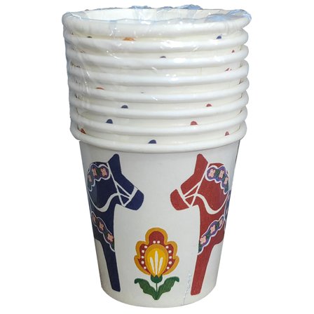 Snapseglas i Pap Blomsterrige Heste 8-pak