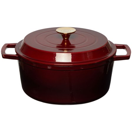 Mareld Støpejernsgryte 5 liter, mørkerød' - 'Mørk rød