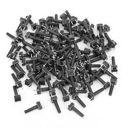 100 stk. Momentan taktil trykknapkontakt Industritilbehør Høj følsomhed DIP 6 x 17 mm