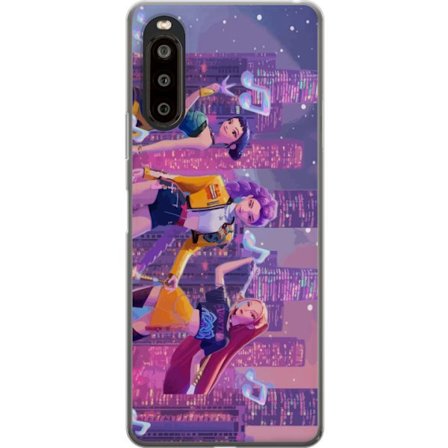 Yhteensopiva Puhelinkuori Sony Sony Xperia 10 II Tulevaisuutta ennakoiva K-Pop Demon Hunters tyttöryhmän kuvitus neonkaupungin popkulttuuriestetiika