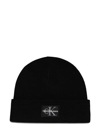 Mono Logo Patch Beanie Warm Calvin Klein Black