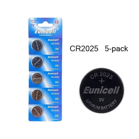 CR2025 5-pack Litium batterier 3V