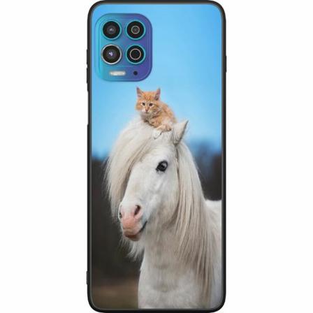 Motorola Moto G100 Svart Skal Häst & Katt