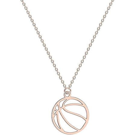 Minimalistisk Hul Basketball Vedhæng Halskæde Til Teenagere Sportsentusiaster Venskab