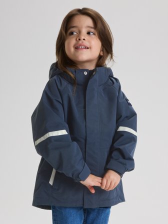Wasserdichte Shelljacke Stormy - 104 - kinderbekleidung - blue - Polarn O. Pyret