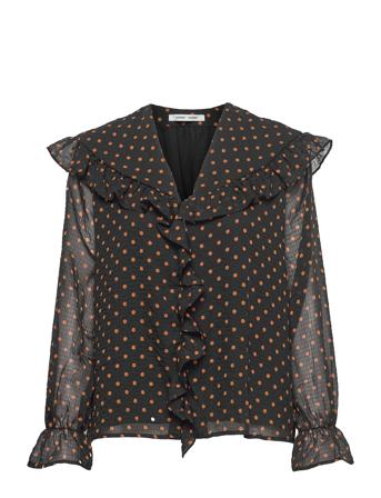 Jytta Blouse Aop 12888 Blus Långärmad Svart Samsøe Samsøe