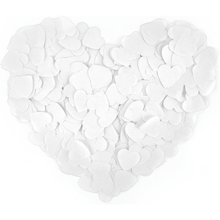 Biologisk nedbrytbart konfetti, 60g Bryllupskonfetti, Bordkonfetti, Hvit Hjertekonfetti, for Bryllup, Dekorasjoner og Fester